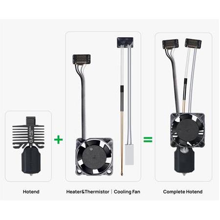 Bambu Lab P1 Serisi 0.4mm Hotend Seti-Sertleştirilmiş Çelik-FAH001-P