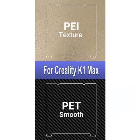 Creality K1 Max Çift Taraflı Pei-Pet Kaplı Yay Çeliği Tabla-310x315mm