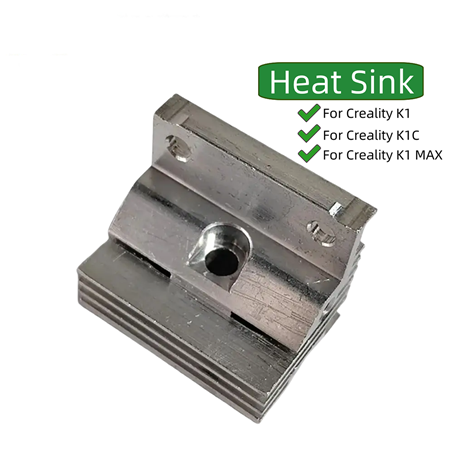 Creality K1C-K1-K1 Max Extruder Alüminyum Soğutucu Blok Heatsink-Unicorn Nozzle Uyumlu Yeni Versiyon