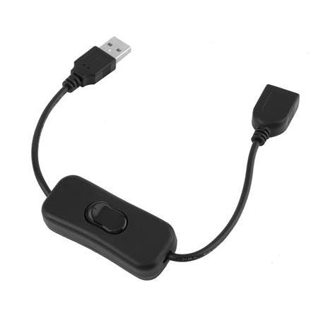 Anahtarlı USB Uzatma Kablosu Siyah(Dişi-Erkek) - 30cm